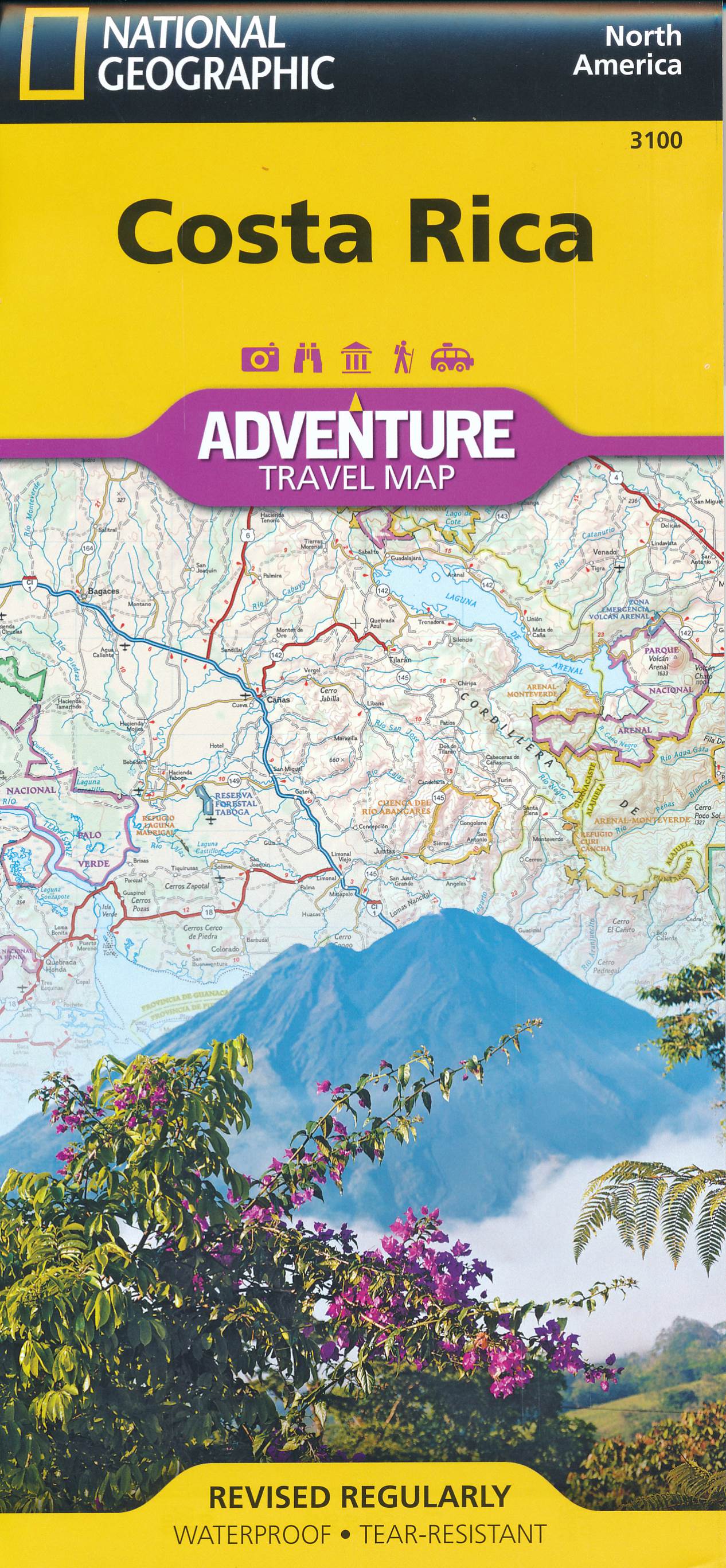 Wegenkaart - landkaart 3100 Costa Rica | National Geographic |