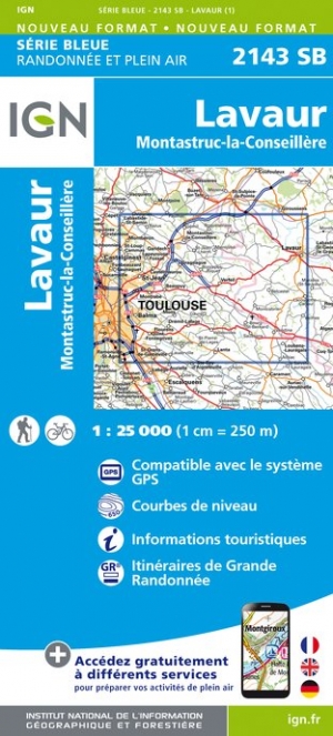 Online bestellen: Wandelkaart - Topografische kaart 2143SB Montastruc-la-Conseillère, Lavaur | IGN - Institut Géographique National