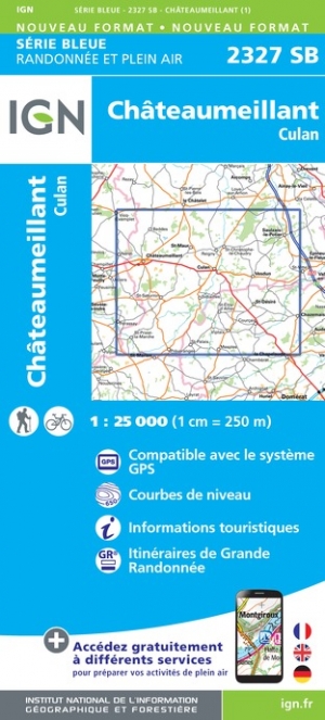 Online bestellen: Wandelkaart - Topografische kaart 2327SB Culan - Châteaumeillant | IGN - Institut Géographique National