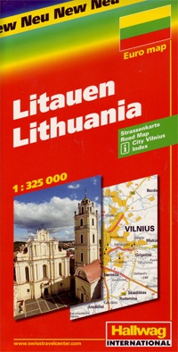 Wegenkaart - Landkaart - Autokaart Litouwen - Litauen | Hallwag | 
