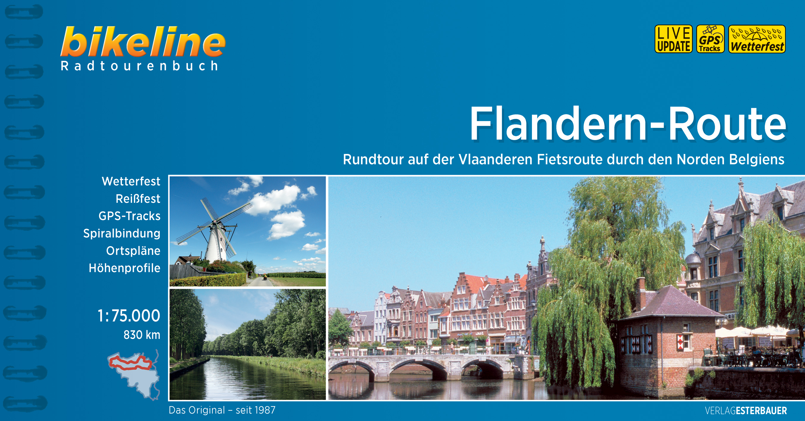 Online bestellen: Fietsgids Bikeline Flandern-Route (vlaanderen route) | Esterbauer