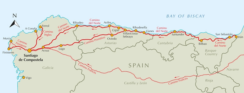 Afbeeldingsresultaat voor pelgrimsroutes