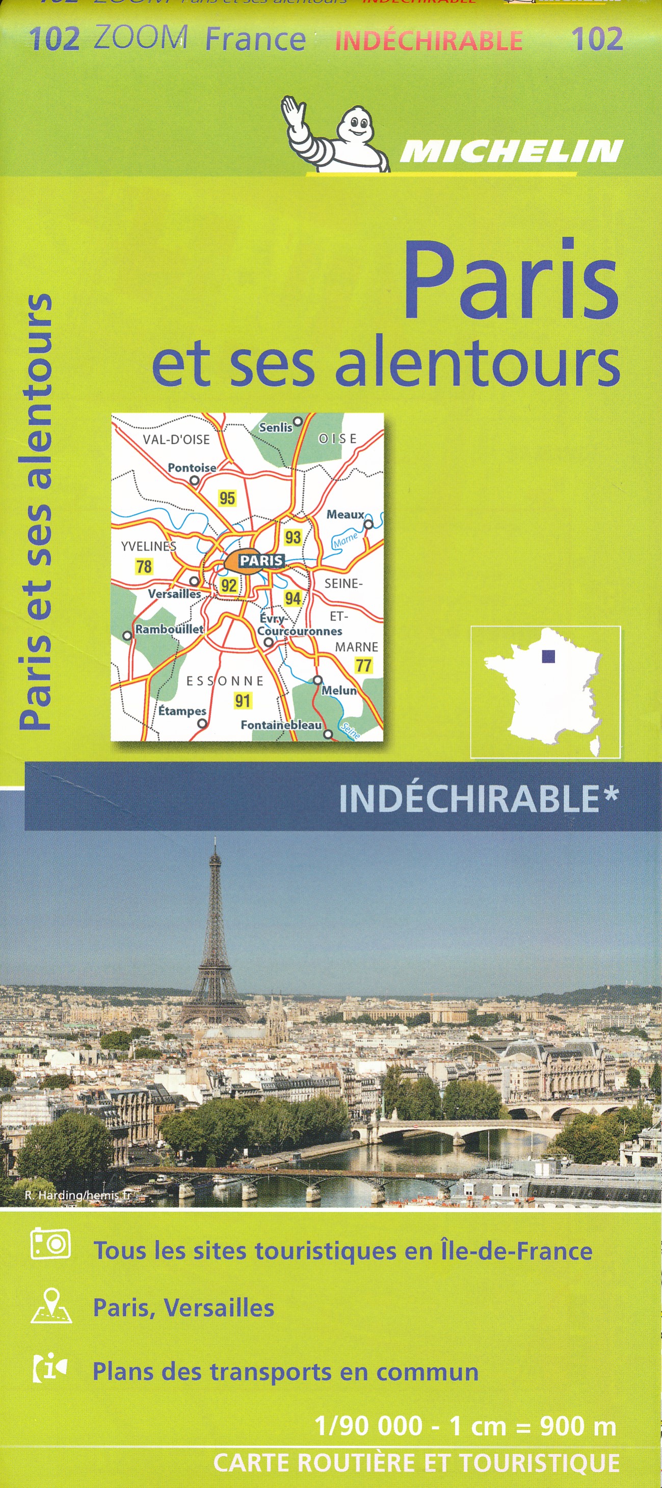 Online bestellen: Wegenkaart - landkaart - Stadsplattegrond 102 Paris et ses alentours 2021 | Michelin