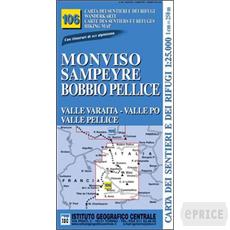 Wandelkaart IGC 106 Monviso, Sampeyre, Bobbio Pellice | IGC |
