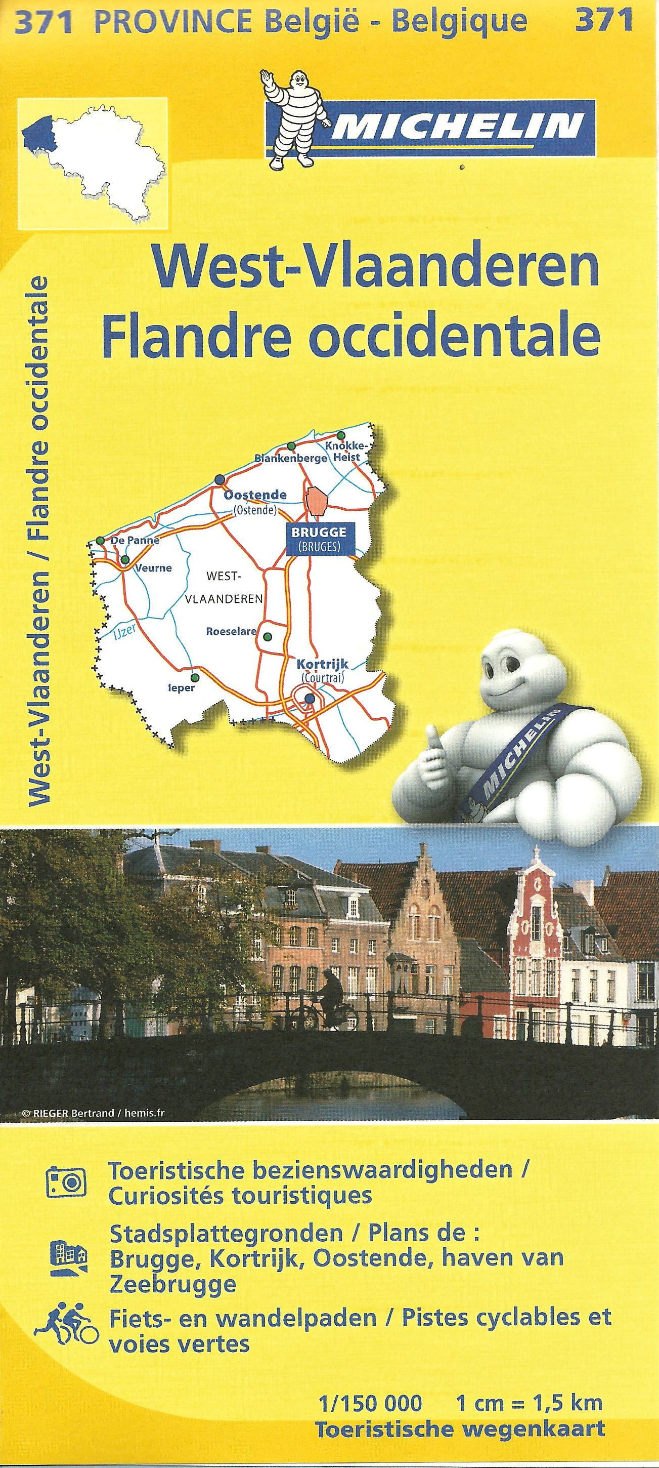 Online bestellen: Wegenkaart - landkaart 371 West Vlaanderen | Michelin
