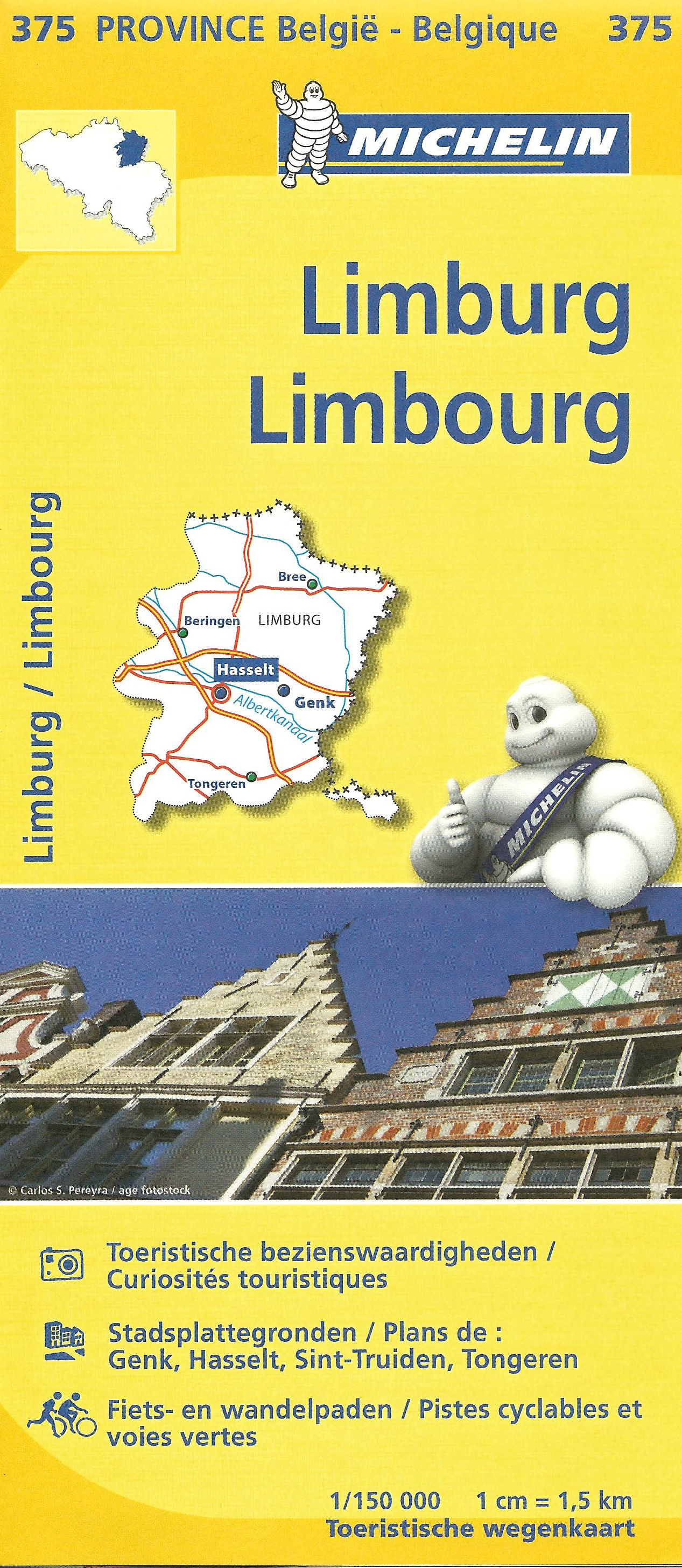 Online bestellen: Wegenkaart - landkaart 375 Limburg | Michelin