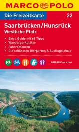 Wegenkaart landkaart Saarbrücken- Hunsrück- Westliche Pfalz | Marco Polo Freizeitkarte 22 | 