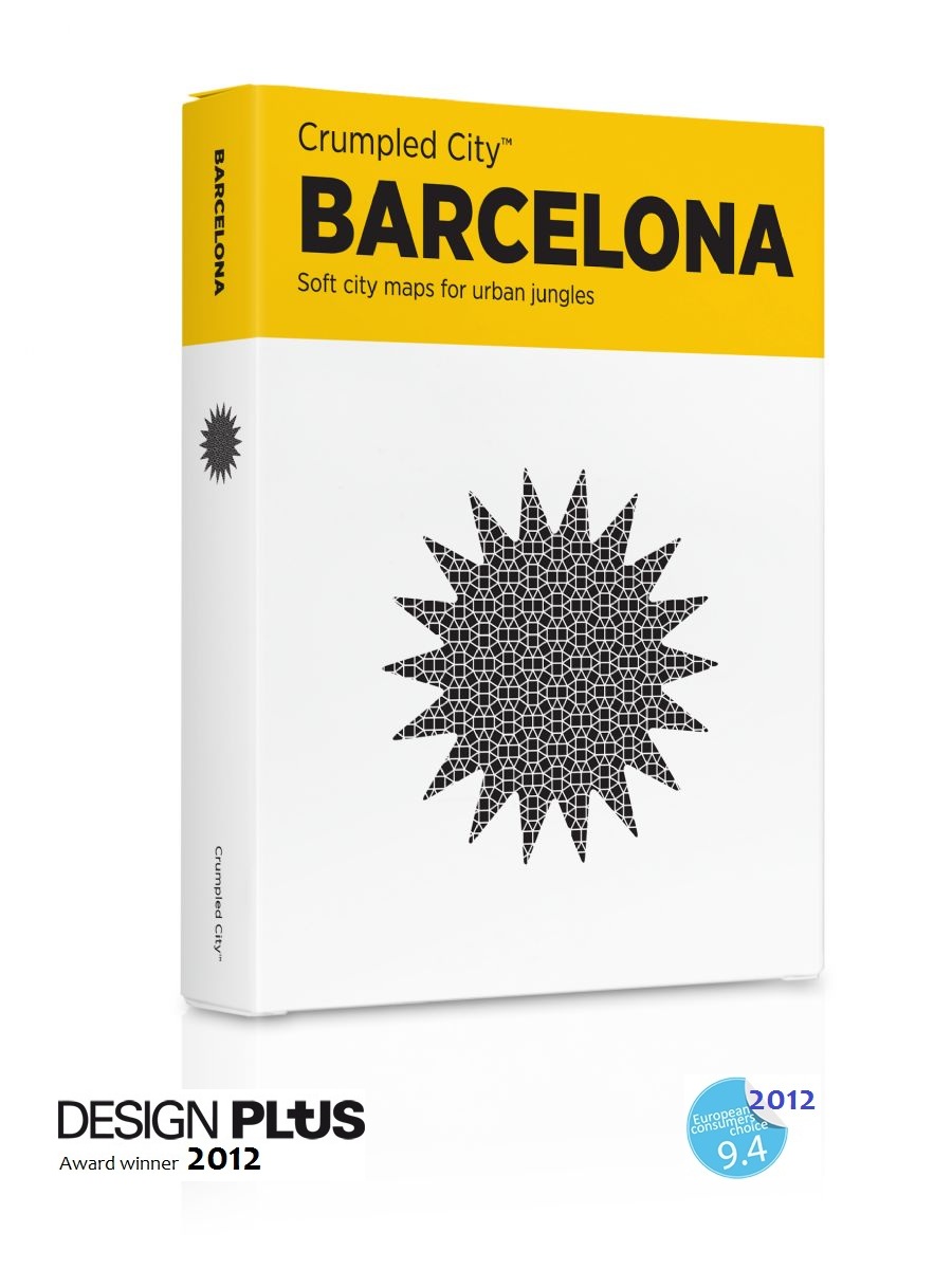 Crumpled City map Barcelona | Palomar | 