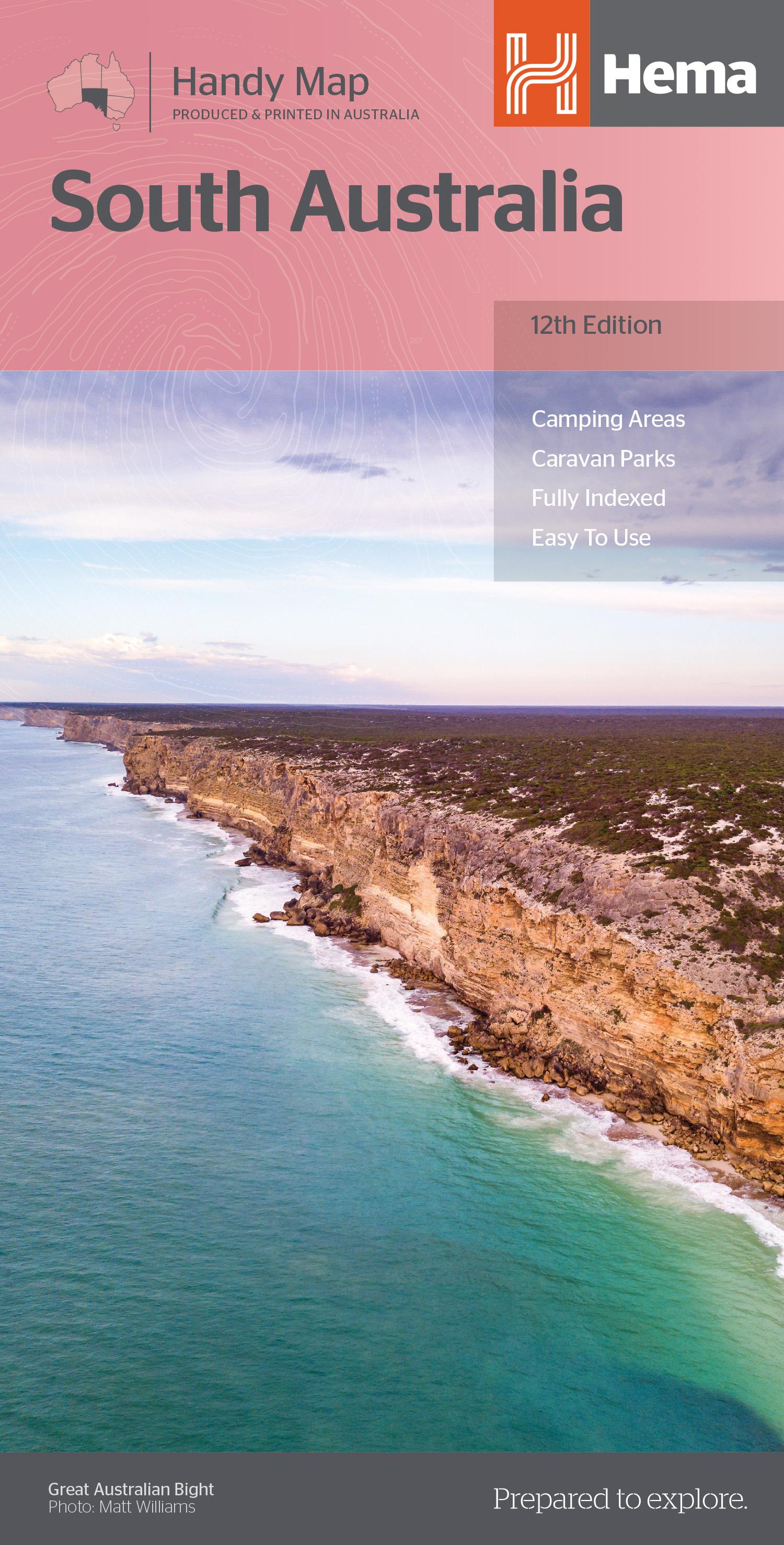 Wegenkaart – landkaart South Australia state handy map | Hema Maps