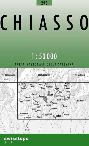 296 Chiasso - Topografische kaart Zwitserland wandelkaart | Bundesamt |