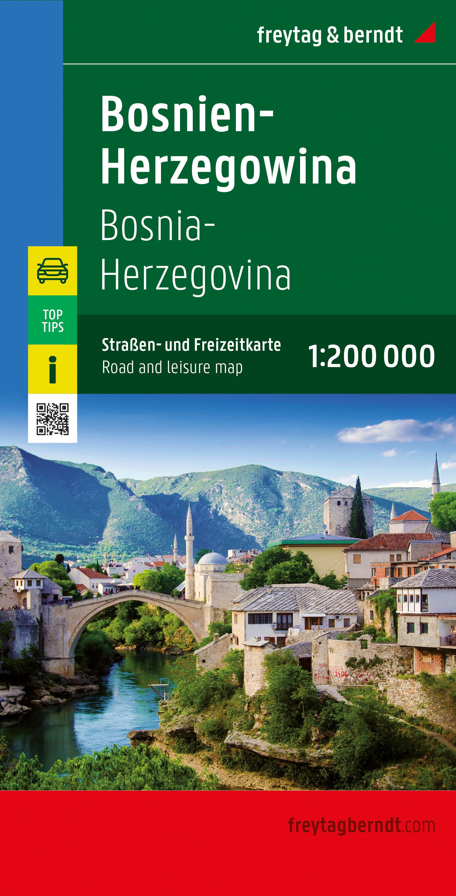Online bestellen: Wegenkaart - landkaart Bosnie - Herzegowina - Bosnien | Freytag & Berndt