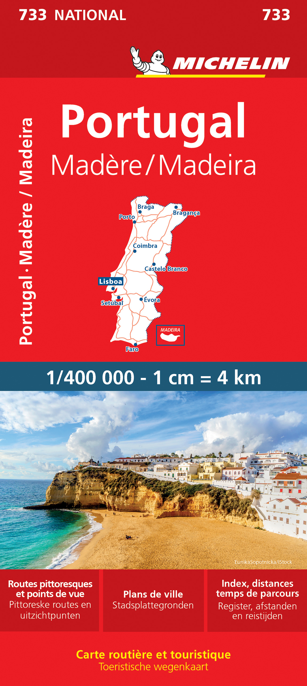 Online bestellen: Wegenkaart - landkaart 733 Portugal en Madeira 2022 | Michelin