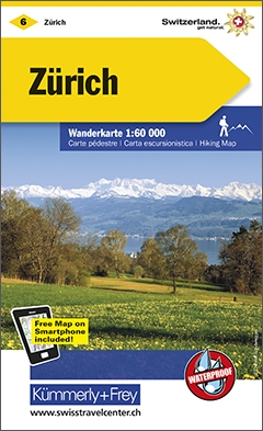 Online bestellen: Wandelkaart 06 Zürich - Zurich | Kümmerly & Frey