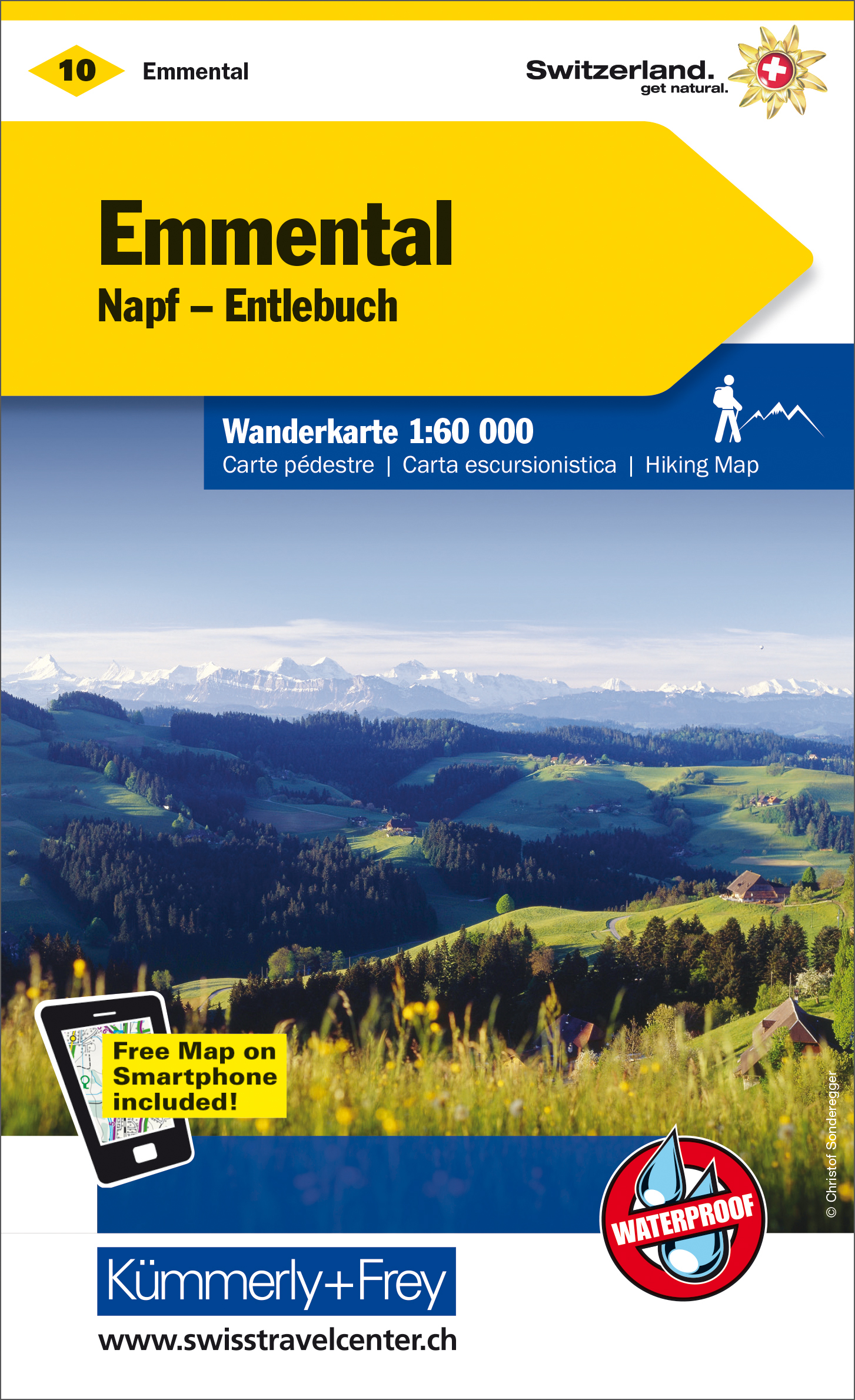 Online bestellen: Wandelkaart 10 Emmental - Napf - Entlebuch | Kümmerly & Frey