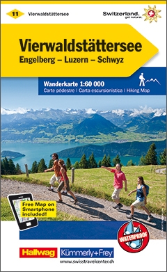 Online bestellen: Wandelkaart 11 Vierwaldstättersee | Kümmerly & Frey