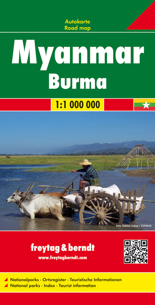 Online bestellen: Wegenkaart - landkaart Myanmar - Birma | Freytag & Berndt