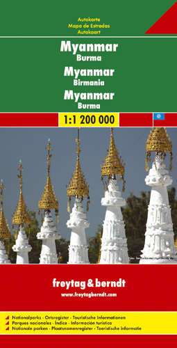 Wegenkaart - landkaart Myanmar - Birma | Freytag &amp; Berndt | 