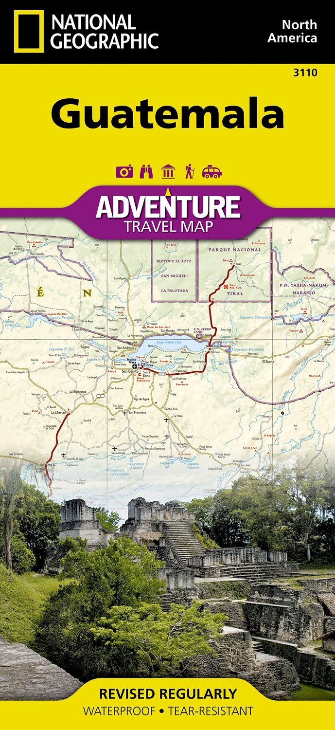 Online bestellen: Wegenkaart - landkaart 3110 Adventure Map Guatemala | National Geographic