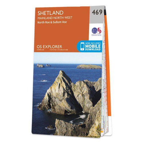 Online bestellen: Wandelkaart - Topografische kaart 469 OS Explorer Map Shetland - Mainland North West | Ordnance Survey