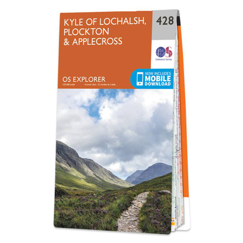 Online bestellen: Wandelkaart - Topografische kaart 428 OS Explorer Map Kyle of Lochalsh, Plockton, Applecross | Ordnance Survey