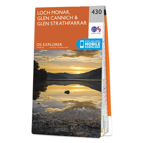 Online bestellen: Wandelkaart - Topografische kaart 430 OS Explorer Map Loch Monar, Glen Cannich, Glen Strathfarrar | Ordnance Survey