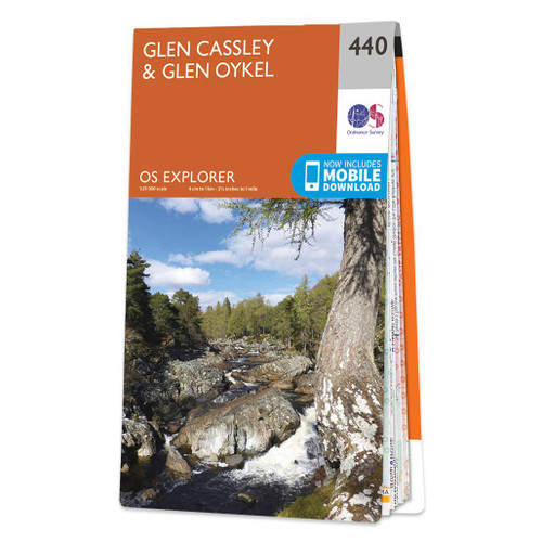 Online bestellen: Wandelkaart - Topografische kaart 440 OS Explorer Map Glen Cassley, Glen Oykel | Ordnance Survey