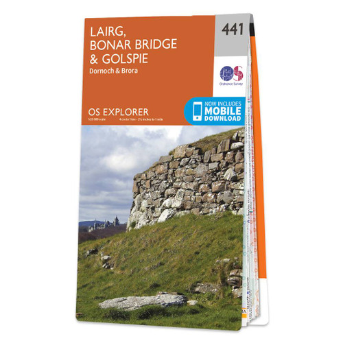Online bestellen: Wandelkaart - Topografische kaart 441 OS Explorer Map Lairg, Bonar Bridge, Golspie | Ordnance Survey