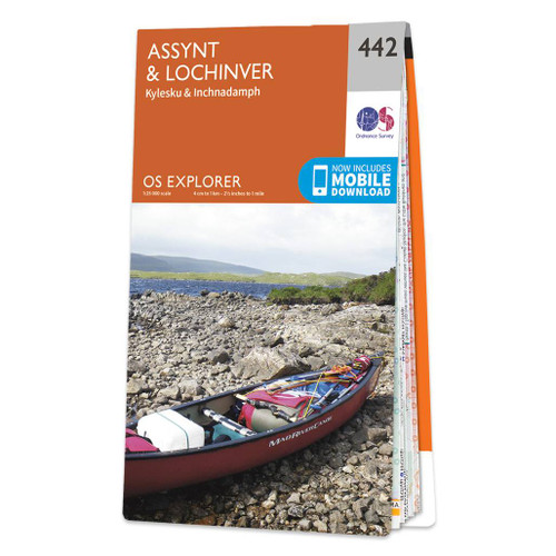 Online bestellen: Wandelkaart - Topografische kaart 442 OS Explorer Map Assynt, Lochinver | Ordnance Survey