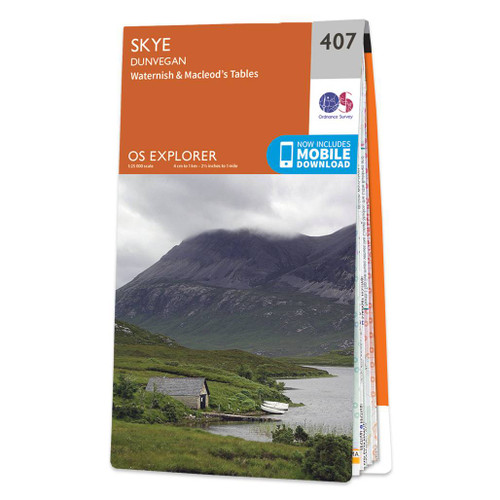 Online bestellen: Wandelkaart - Topografische kaart 407 OS Explorer Map Skye, Dunvegan | Ordnance Survey