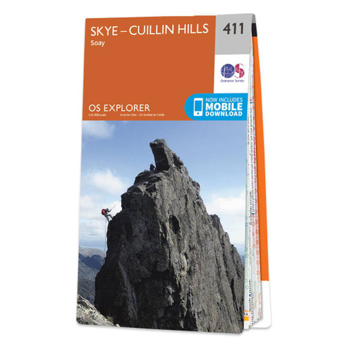 Online bestellen: Wandelkaart - Topografische kaart 411 OS Explorer Map Skye, Cuillin Hills | Ordnance Survey