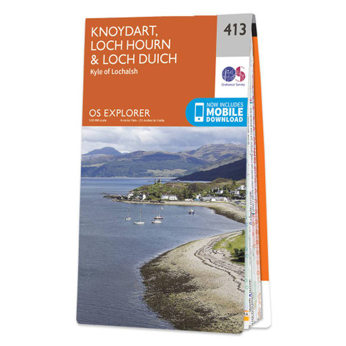 Online bestellen: Wandelkaart - Topografische kaart 413 OS Explorer Map Knoydart, Loch Hourn, Loch Duich | Ordnance Survey