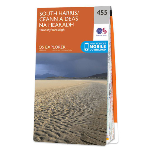 Online bestellen: Wandelkaart - Topografische kaart 455 OS Explorer Map South Harris | Ordnance Survey