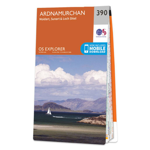 Online bestellen: Wandelkaart - Topografische kaart 390 OS Explorer Map Ardnamurchan | Ordnance Survey