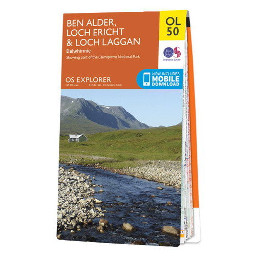 Online bestellen: Wandelkaart - Topografische kaart OL50 OS Explorer Map Ben Alder, Loch Ericht & Loch Laggan | Ordnance Survey