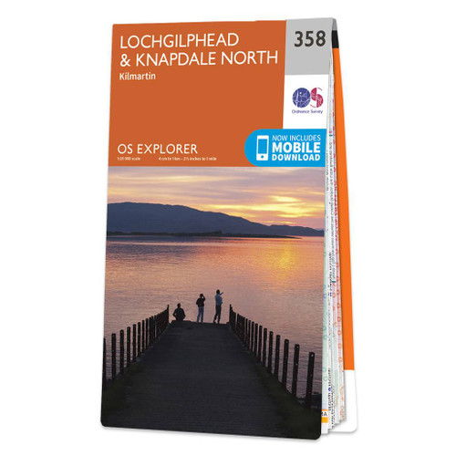 Online bestellen: Wandelkaart - Topografische kaart 358 OS Explorer Map Lochgilphead, Knapdale North | Ordnance Survey