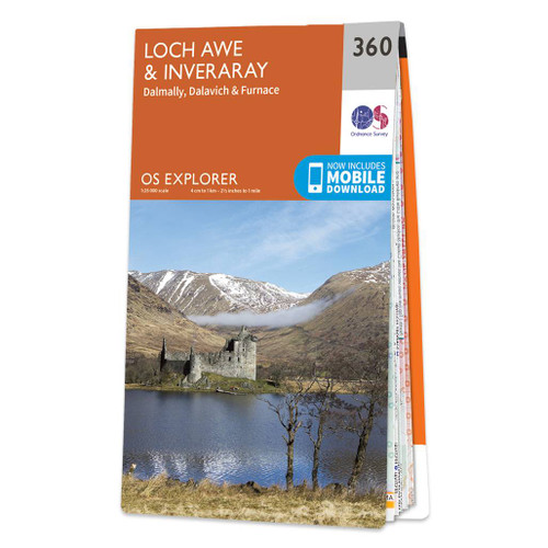 Online bestellen: Wandelkaart - Topografische kaart 360 OS Explorer Map Loch Awe, Inveraray | Ordnance Survey
