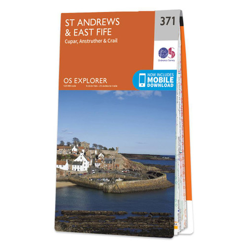 Online bestellen: Wandelkaart - Topografische kaart 371 OS Explorer Map St-Andrews, East Fife | Ordnance Survey