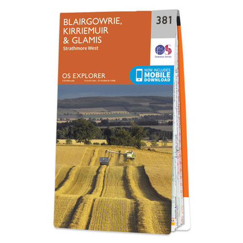 Online bestellen: Wandelkaart - Topografische kaart 381 OS Explorer Map Blairgowrie, Kirriemuir, Glamis | Ordnance Survey