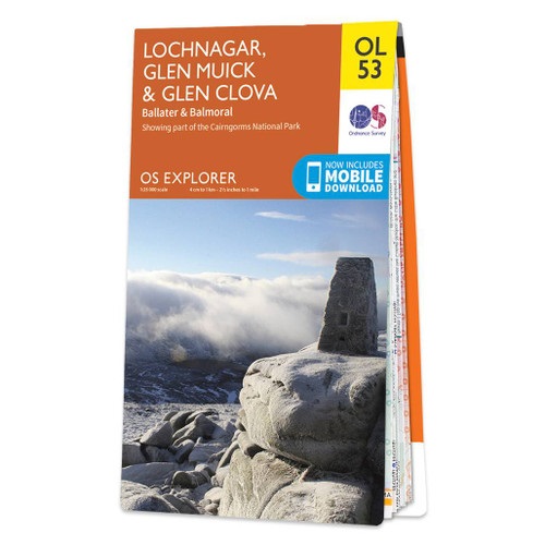 Online bestellen: Wandelkaart - Topografische kaart OL53 OS Explorer Map Lochnagar, Glen Muick & Glen Clova | Ordnance Survey