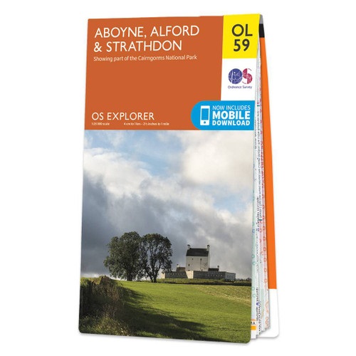 Online bestellen: Wandelkaart - Topografische kaart OL59 OS Explorer Map Aboyne, Alford & Strathdon | Ordnance Survey