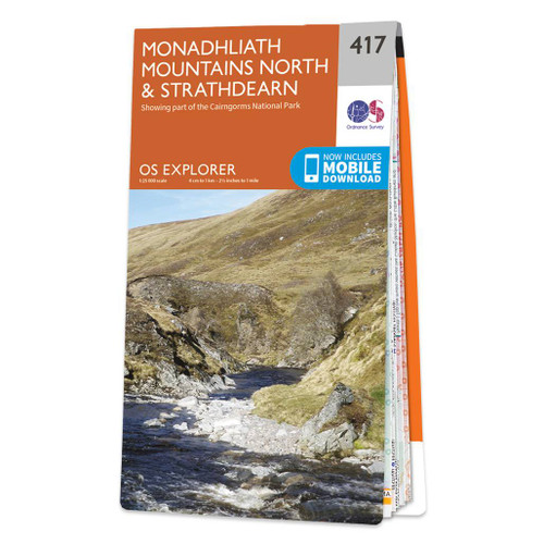 Online bestellen: Wandelkaart - Topografische kaart 417 OS Explorer Map Monadhliath Mountains North, Strathdearn | Ordnance Survey