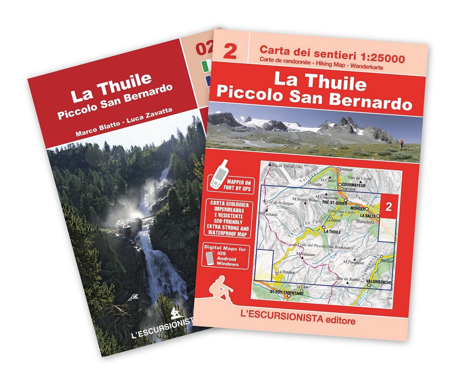 Online bestellen: Wandelkaart 02 La Thuile, Piccolo San Bernardo | L'Escursionista editore