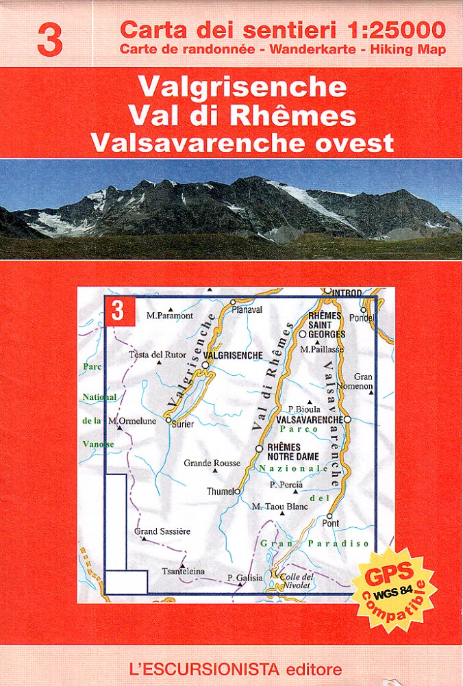 Wandelkaart 03 Valgrisenche, Val di Rhenes | Escursionista |