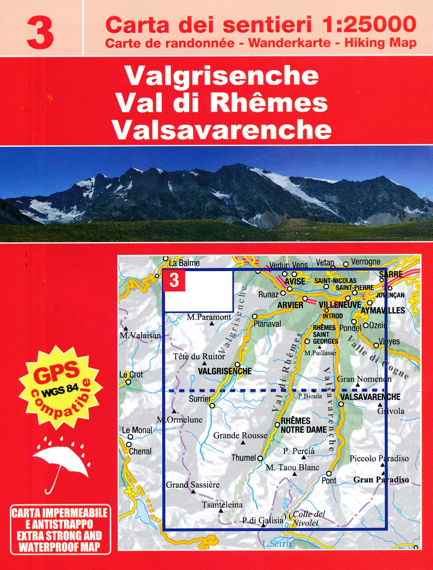 Online bestellen: Wandelkaart 03 Valgrisenche: Val di Rhenes | L'Escursionista editore