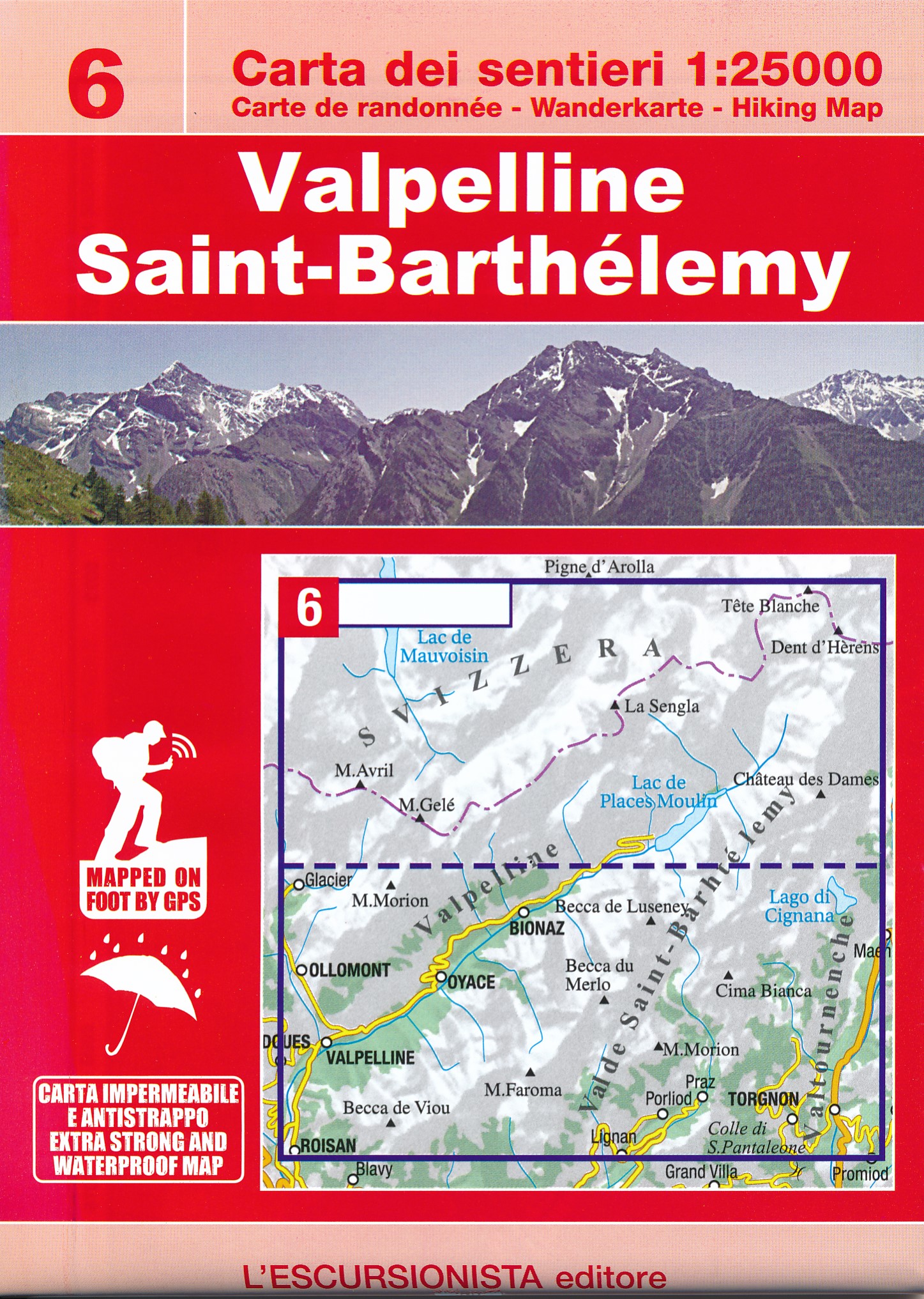 Online bestellen: Wandelkaart 06 Valpelline, Saint-Barthelemy | L'Escursionista editore