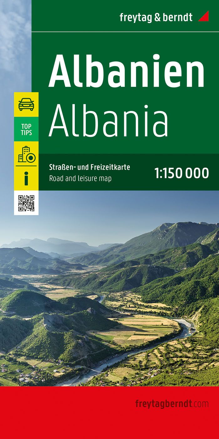 Online bestellen: Wegenkaart - landkaart Albanië 1:150.000 | Freytag & Berndt