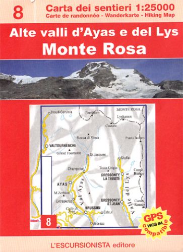 Wandelkaart 08 Val d'Ayas, Val di Gressoney, Monte Rosa | Escursionista | 