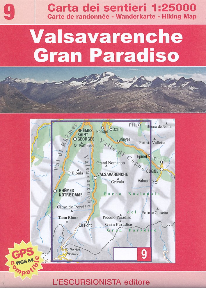 Online bestellen: Wandelkaart 09 Valsavarenche Gran Paradiso | L'Escursionista editore