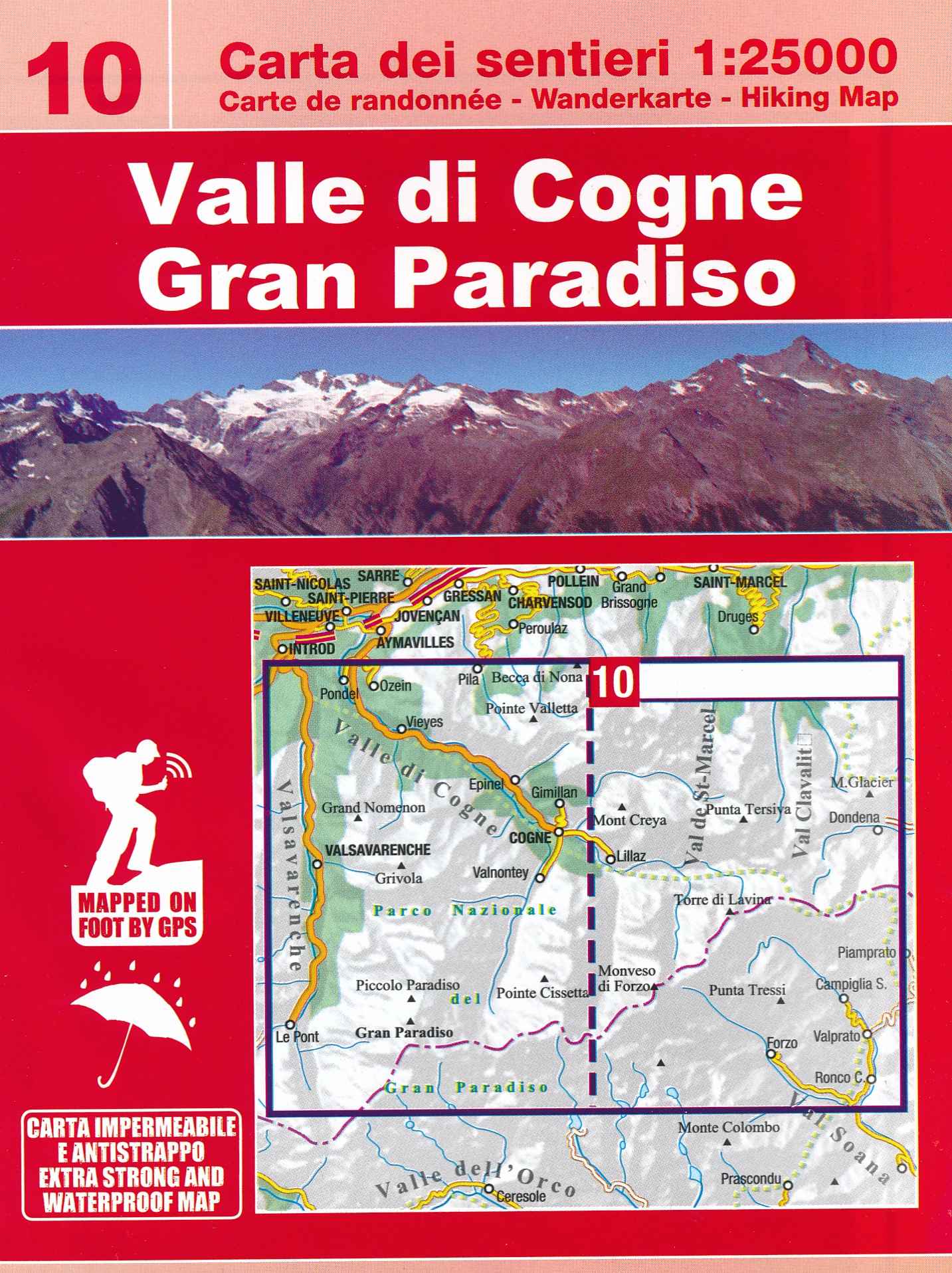 Online bestellen: Wandelkaart 10 Valle di Cogne - Gran Paradiso | L'Escursionista editore