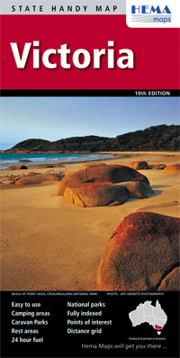 Wegenkaart - landkaart Victoria handy map - tweezijdig | Hema maps  |